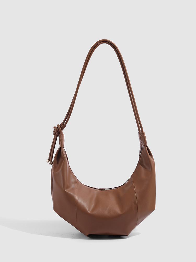 

2025 new niche commuting out lazy wind tote bag fashionable versatile underarm dumpling bag single shoulder oblique collapse bag коричневый