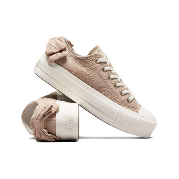 Converse Wmns Chuck Taylor All Star Lift Low 'Bow' Unisex Nutty Granola/Egret/Light Gold A10246C