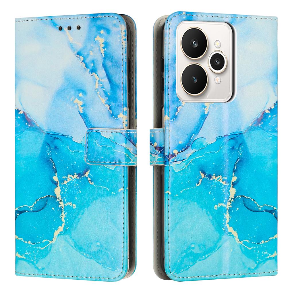 For Realme 15 5G/Realme 15 Pro 5G Stand Case Marble Pattern PU Leather Wallet Phone Cover