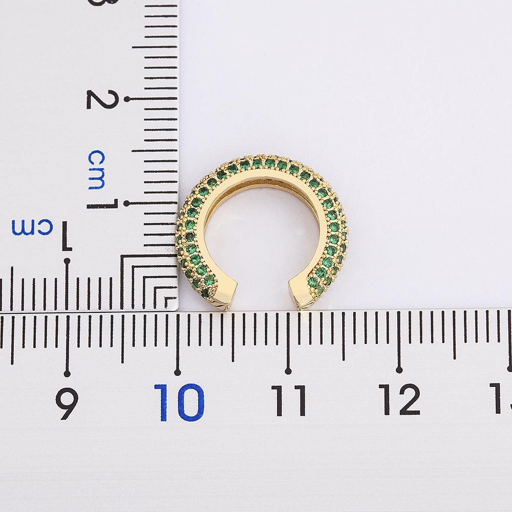 New Arrival Copper Zircon Round Ear Cuff For Women Without Piercing Earrings Jewelry Earcuff Real Gold Color Fashion Jewelry