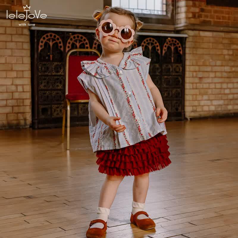 LELE JOVE Girls  Striped Sleeveless Top 90