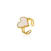 European and American ins style 18K stainless steel ring simple light luxury geometric love live titanium steel ring jewelry women