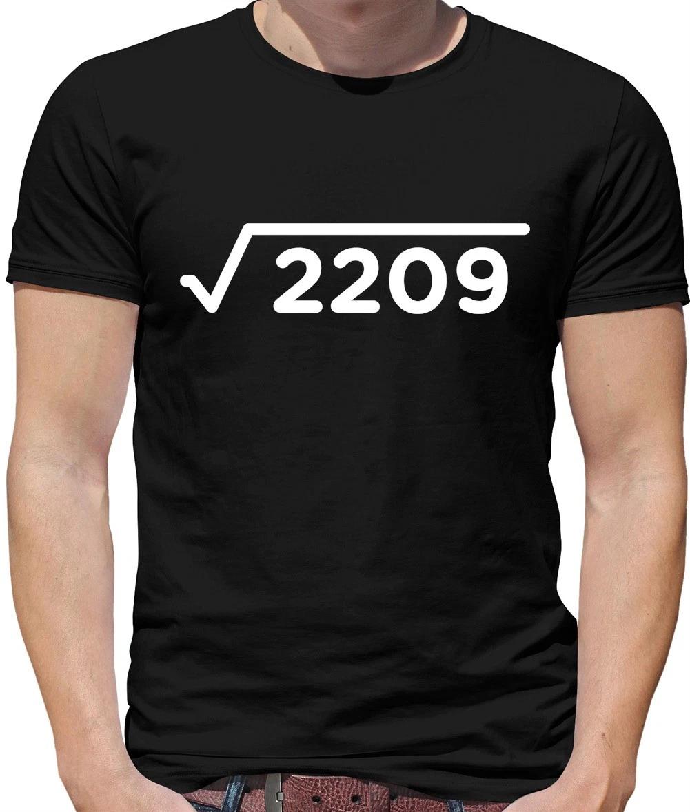 Square Root Birthday 47 Mens T-Shirt - 47th - Age - Present - Maths - Gift L