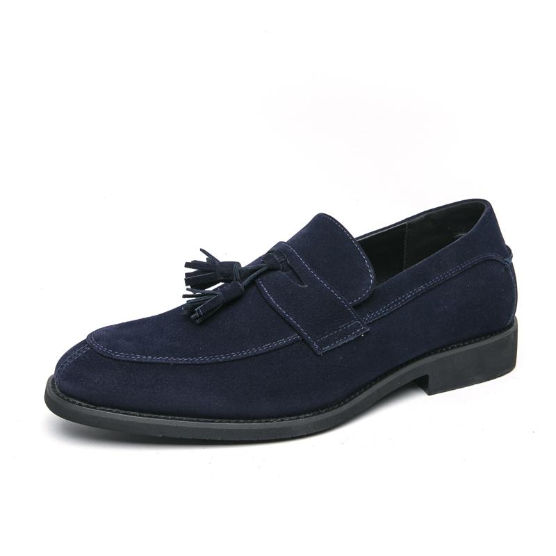 Fashion Spring Autumn Hot Selling Men's Suede Leather Shoes High-quality Trendy Loafers Fashionable Blue Men's Flat Casual Shoes