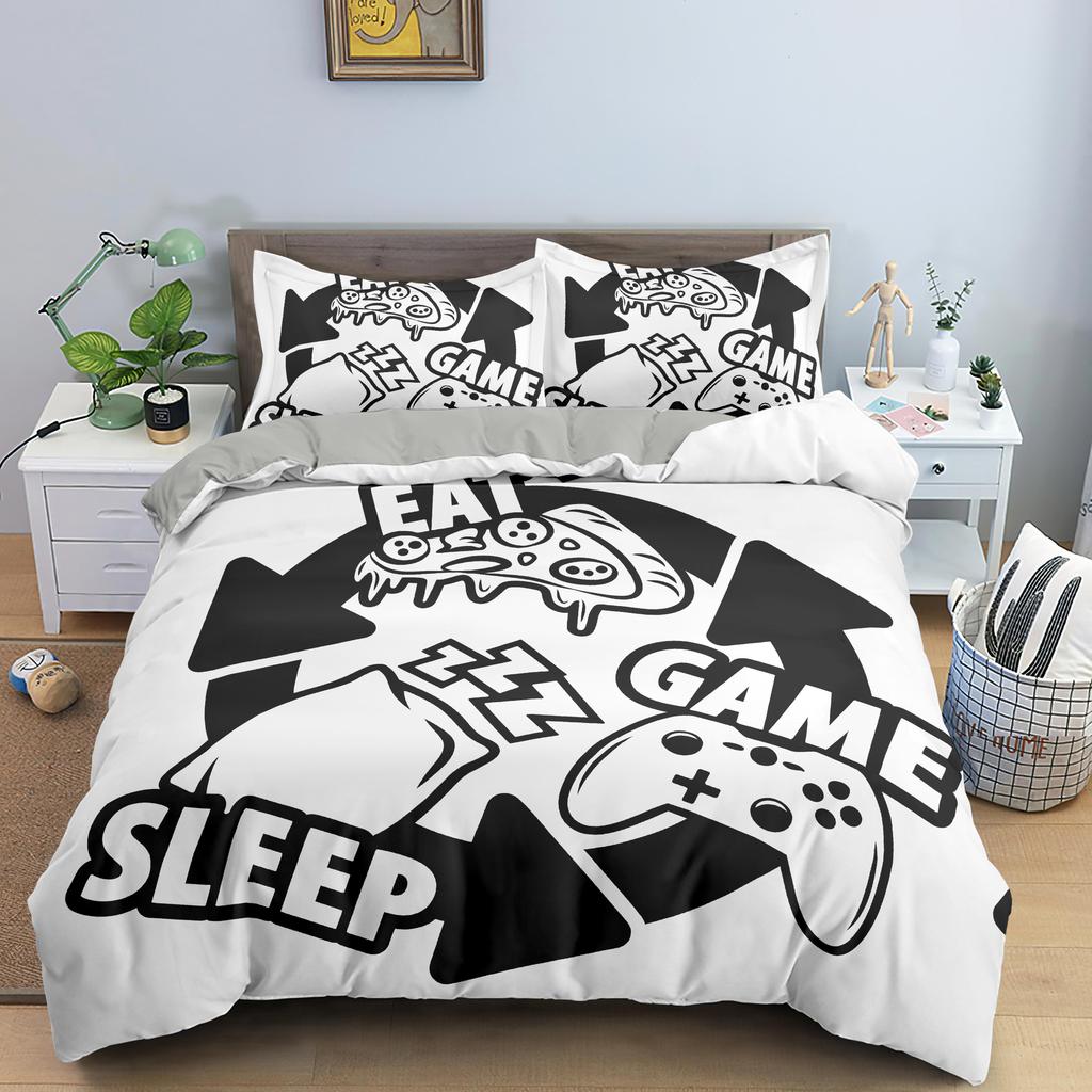 Gamepad Polyester Duvet Cover Set Colourful Button King Play Gamer Bedding Set Kid Teen Man Video Game For Child Game Room Decor