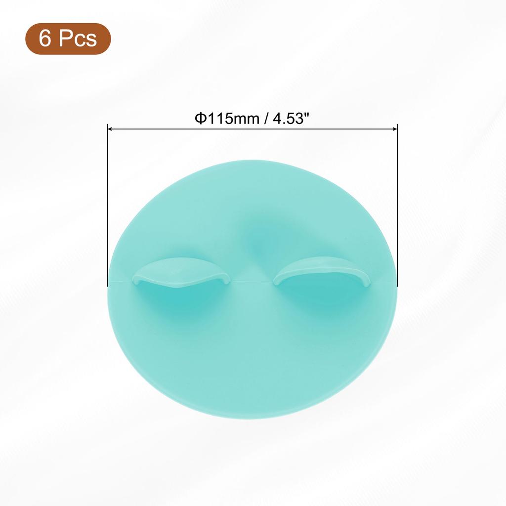 6Pcs Silicone Cup Lids 3.9/4.5 Inch Mug Cover Seal Cat Ear Silicone Cup Covers Airtight Mug Lid Hot Cold Drinks Glass Coffee Cup
