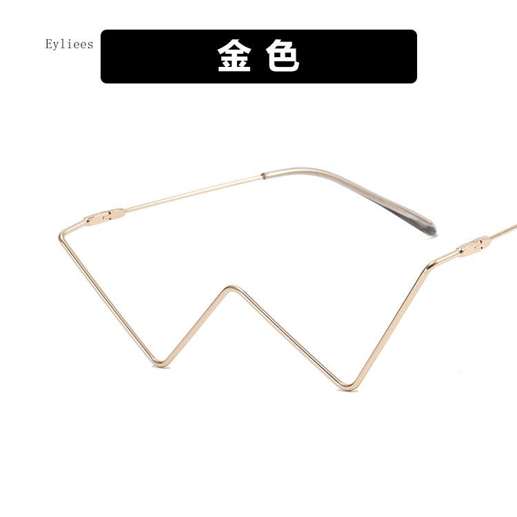 

New in Fashion Crystal Sunglasses Frames For Female Small Diamond Eyeglasses Line Alloy Frame Eye Spectacles Punk Half Frame Spectacles