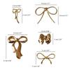 Elegant Gold/Silver Bowknot Adornment Stylish Craft Accessory Metal Butterfly Knots for DIY Crafts and Phone Decoration