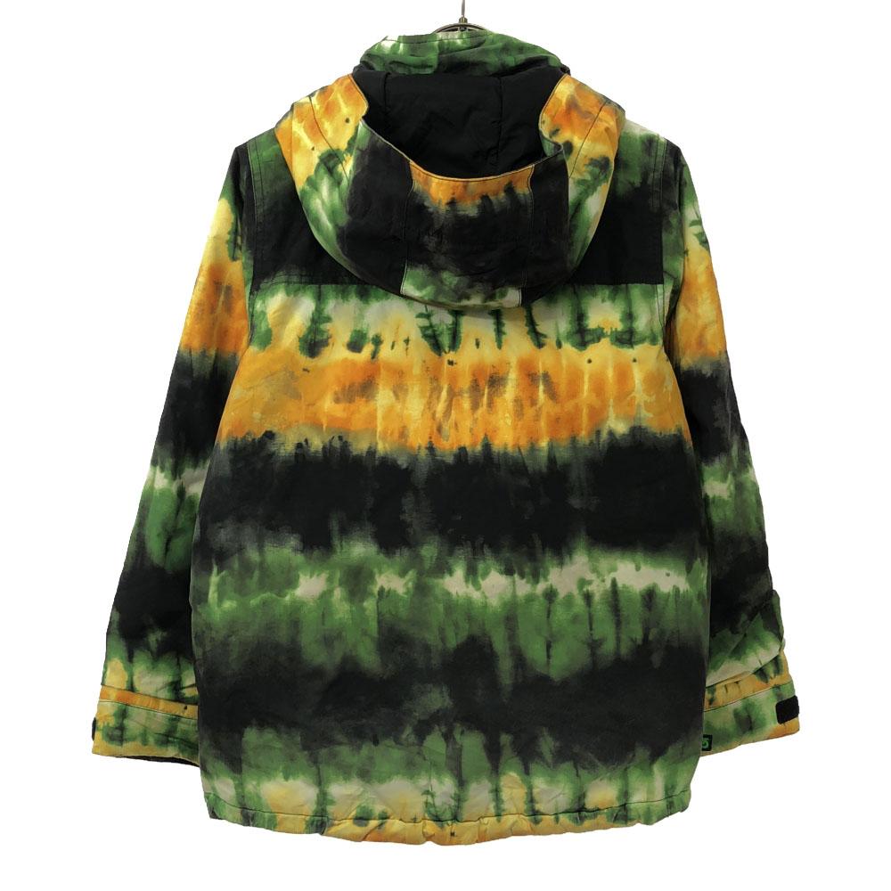 BURTON Logo patch Skiing Hooded Zip Wear M Green system snow board Kid's Used