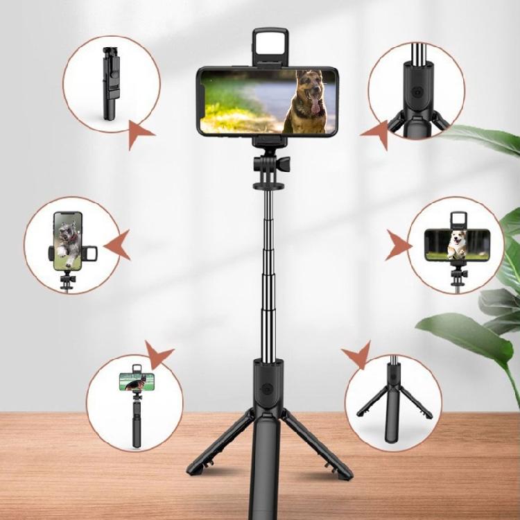 Multipurposed Phone Tripod Selfie Stick Bluetooth-compatible Remote Selfie Rod Adjustable for Phones Width Within 10cm
