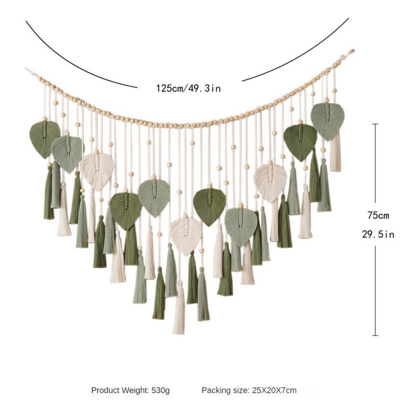 

Настінні орнаменти в стилі бохо Ткане естетичне листя Гобелен Настінне мистецтво над ліжком Декор вітальні Домашній декор кімнати Весільні прикраси Подарунки