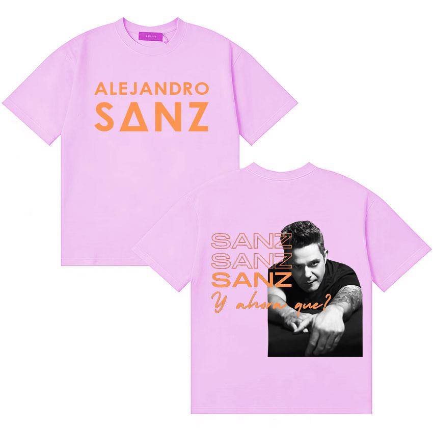 Rapper Alejandro Sanz Mode Sommer T-Shirt Unisex Damen Harajuku Stil Baumwolle Kurzarm T-Shirt Musikliebhaber T-Shirts Streetwear