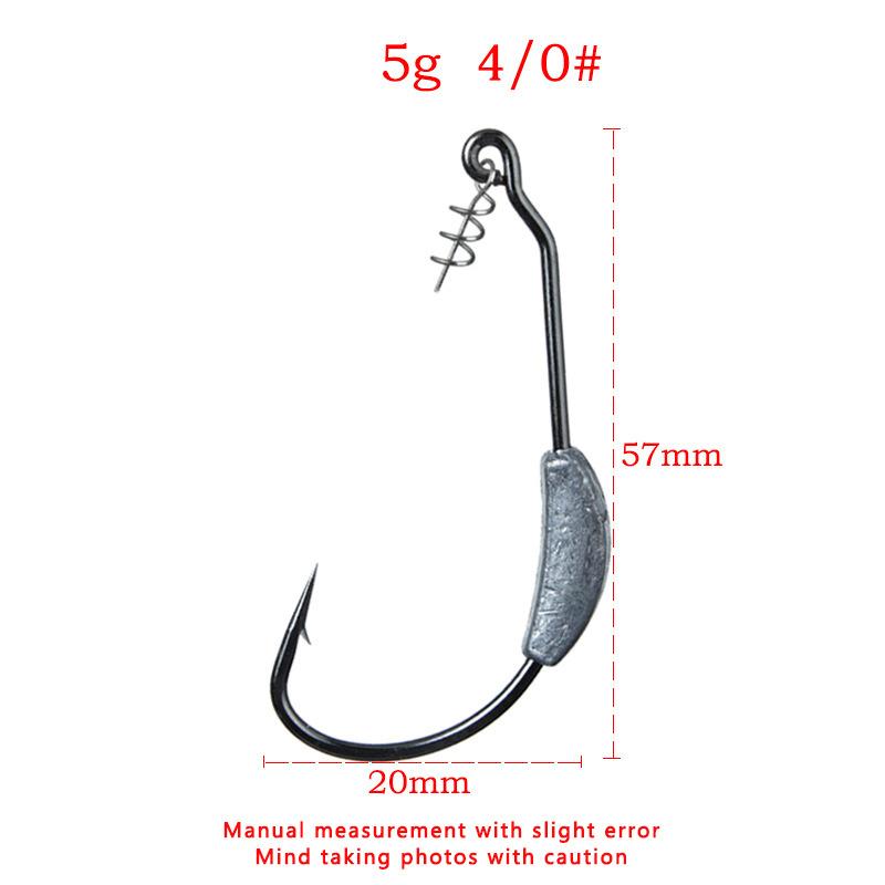 Exposed Jig Crank Head Barbed Hook 2G 2.5G 3G 4G 5G 7G 9G Crank Offset Fishing Hook Fish Hooks Fit For Texas Rigs Fishing Tackle