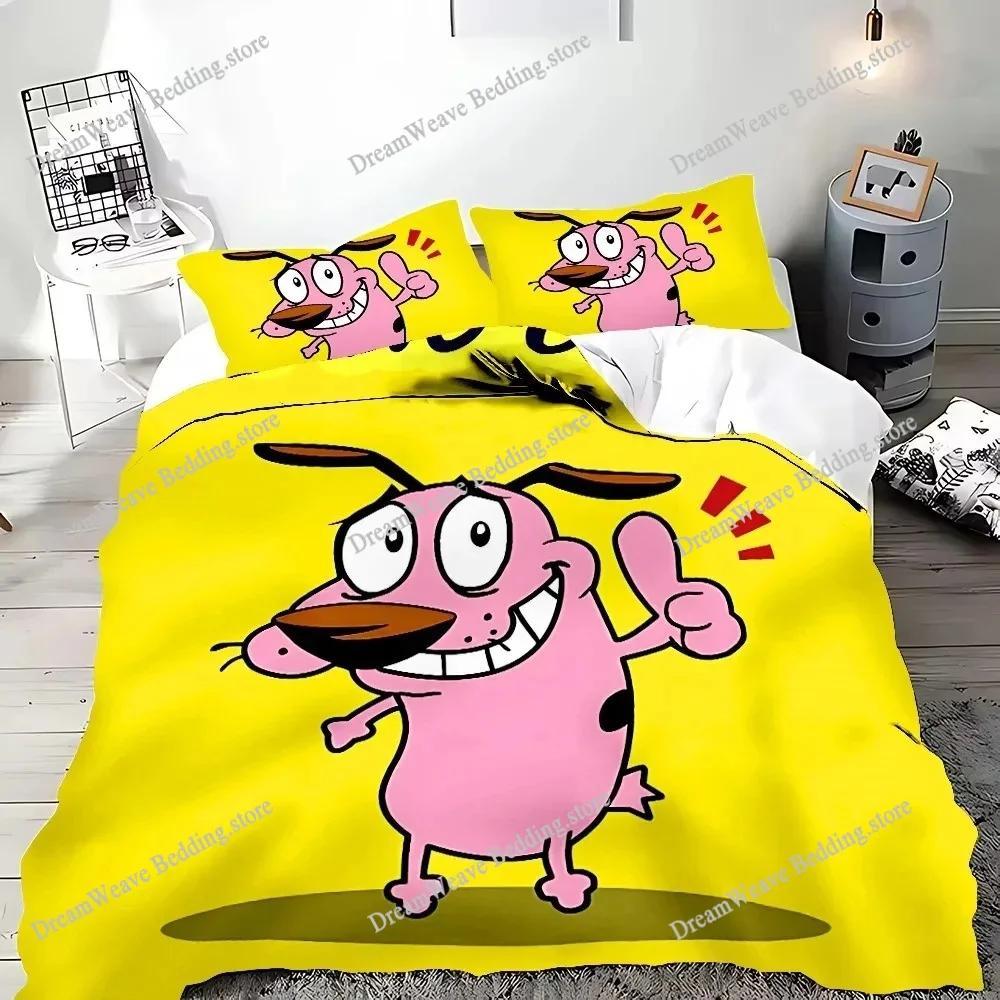Cartoon C-Courage The Cowardly Dog Duvet Cover Exquisite Digital Print Bedding Set Comforter Bed Youth Home Decor Children Gift7