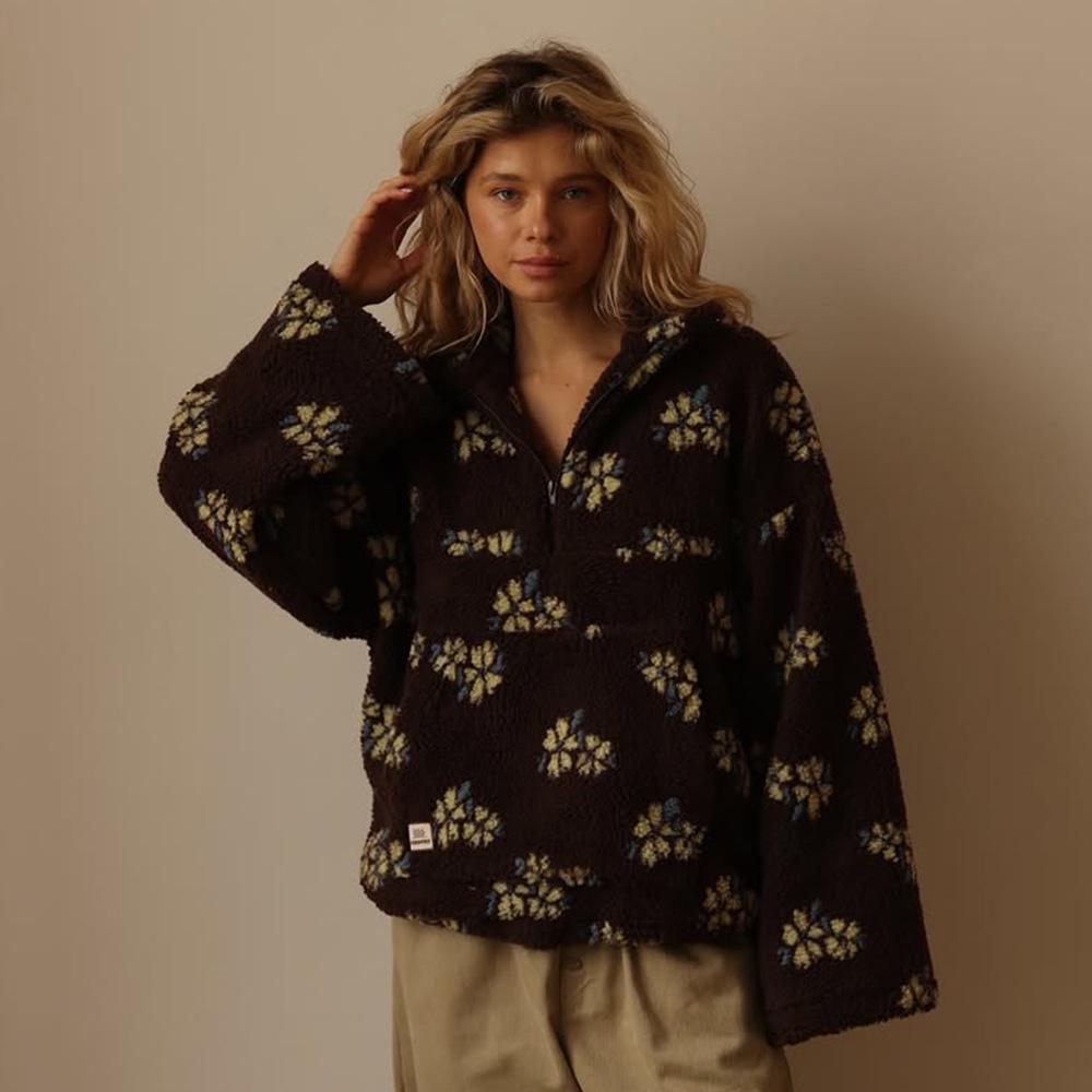 Felpa Pullover Calda in Pile da Donna Europea e Americana Autunno/Inverno 2025