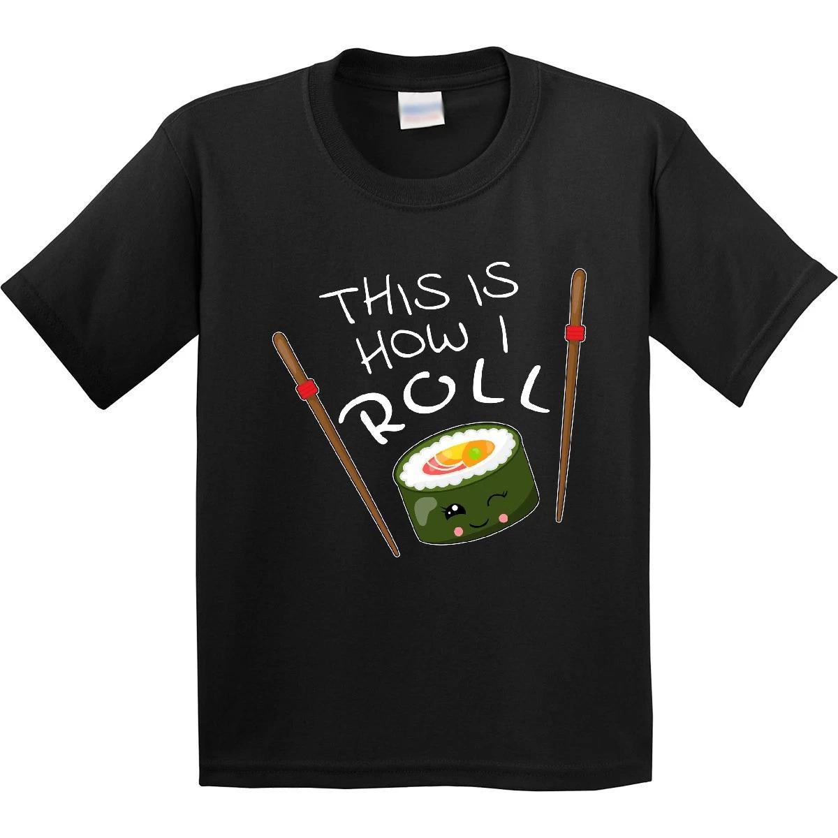Inktastic This Is How I Roll- Cute Sushi Youth T-Shirt Food Chopsticks Hashi Pun 100