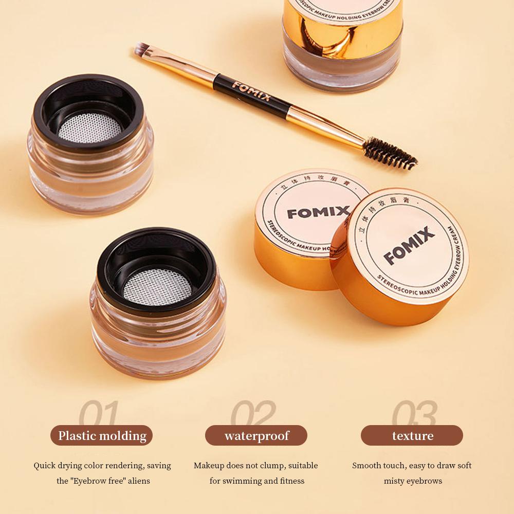 FOMIX 3 Color Eyebrow Gel Long-lasting Setting Waterproof And Sweat-proof Not Easy To Smudge Eyebrow Gel Eyebrow Powder