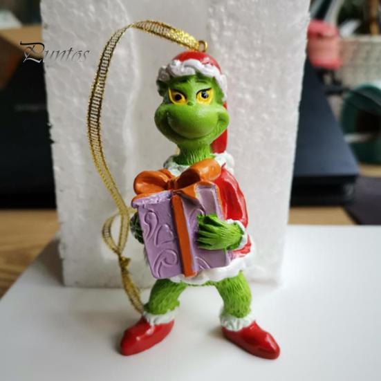 Christmas Doll Ornaments Cute Resin Christmas Tree Hanging Decoration Winter Home Holiday Figurine for Party Decor