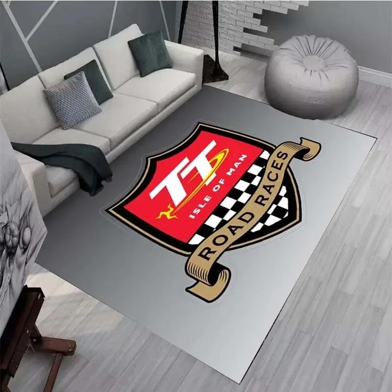 Isle of Man TT Teppiche und Läufer Motorradwettbewerb Teppich Wohnzimmer Schlafzimmer Dekoration Große Fläche Weicher Teppich Kinderzimmer Teppich