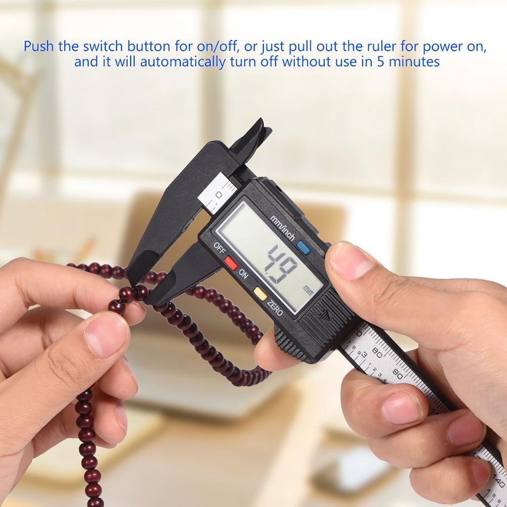 Digital Caliper with Extra Large LCD Screen for Measuring Inside Outside Depth Steps