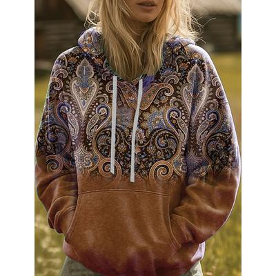 Motifs Floraux Printemps Patchwork Vintage Impression 3D Sweats à Capuche Sweatshirts à Capuche Femmes Hauts Y2K Ensemble de Sport Pull Manteau Unisexe Vêtements