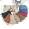 Women's Japanese Korean Style Multi-Card Cowhide ID Holder with Zipper Coin Purse