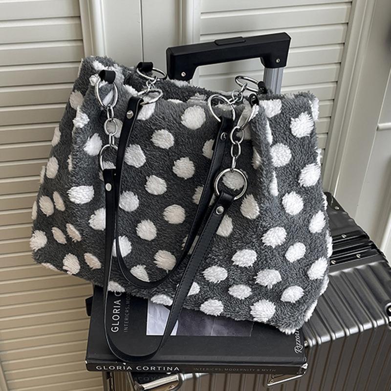 Autumn new high-value retro niche cute cartoon lazy wind shoulder bag women's fashionable casual bag
