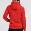Li Ning Badminton Series Solid Color Printed Logo Zipper Hoodie Fleece Long Sleeve Sweatshirt Women Sweatshirt Crimson-Red AWDSA04-3