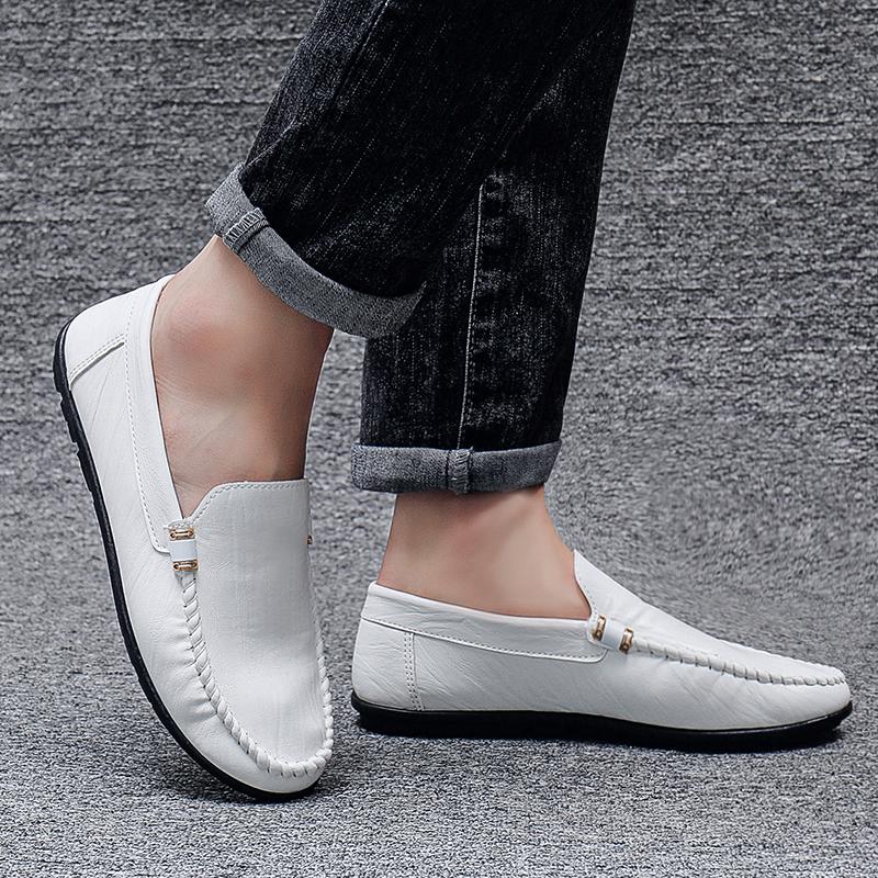 Fashion Men's Leather Casual Loafers Shoes Wedding Dress Shoes New Big Size Moccasins Shoes Suede Shoes High Quality Zapatos