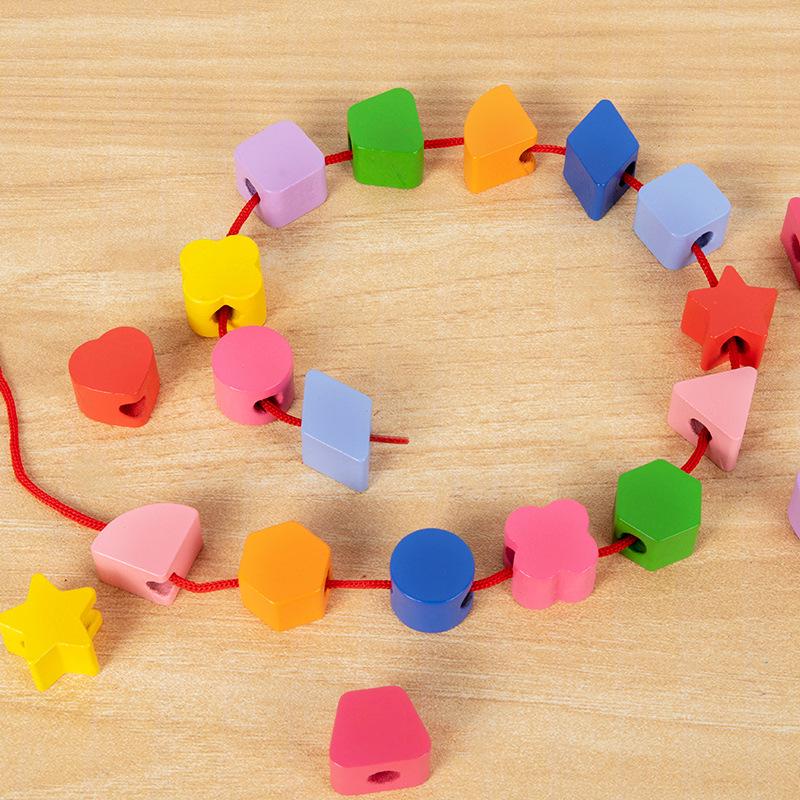 Montessori Three-Column Stacking Blocks for Toddler Concentration and Shape Recognition