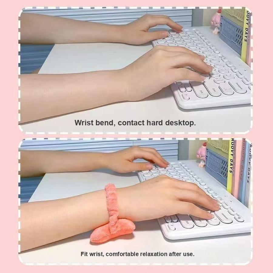 Wrist Mouse Pad Pillow Hand Rest Support with Elastic Strap for Keyboard Typing, Office Hand Rest