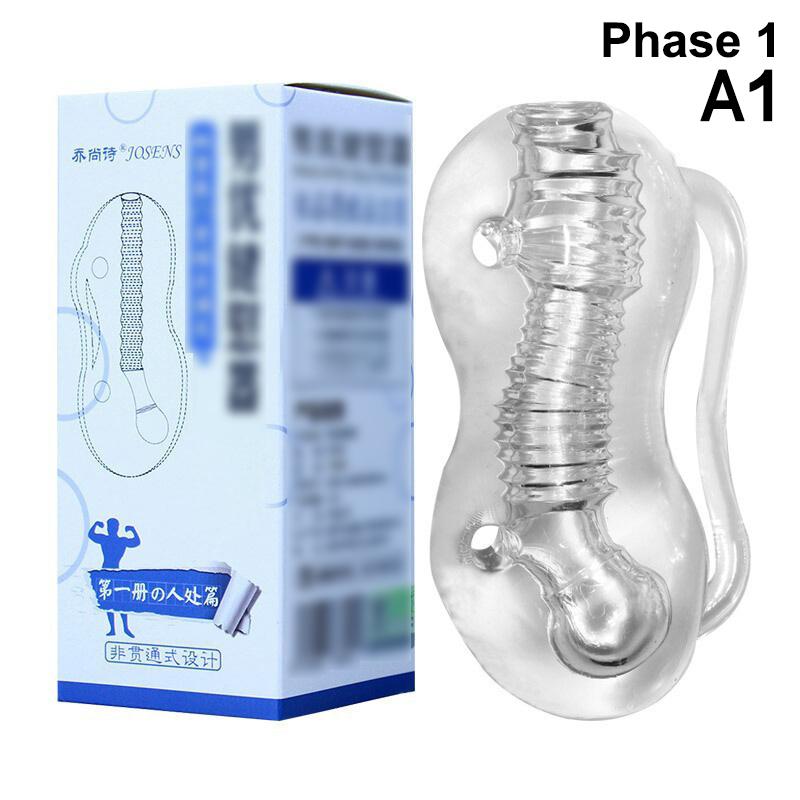 1Pc Silicone Transparent Penis Trainer for Men Vagina Masturbation Endurance Exercise Stretcher Adult Sex Toy for Male