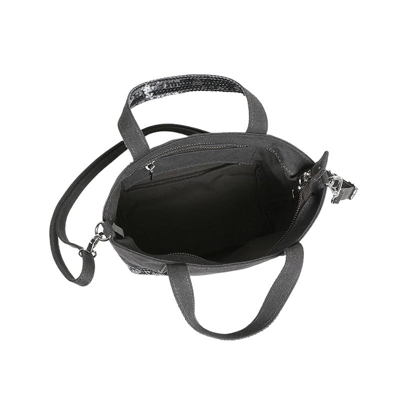 Bolso Tote de Lona Vintage con Lentejuelas Bolso de Hombro de Gran Capacidad Bolso de Mano Versátil para Desplazamientos para Mujeres Regalos