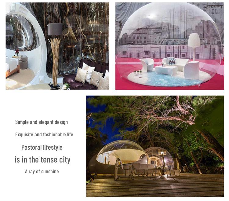 Transparent Inflatable Outdoor Bubble House: Dreamy Starry Sky Tent for Scenic Photo Spots
