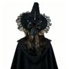 Star Pendant Lolita Witch Hat Lace Wizard Cap Party Headwear Halloween Hat  Masquerade Ball