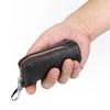 Women's Genuine Leather Cowhide Key Case - Compact Cylinder for Car and House Keys, Multifunctional and Soft