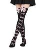 1 Paar Japanische Schleife Y2K Lolita Oberschenkelhohe Socken Damen Bein Schlankmachend Rutschfest Anime Expo/Lolita Teeparty/JK Treffen