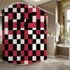 A Bathroom Shower Curtain, Puzzle Competition, Red Festive Shower Curtain, Includes 12 Hooks, 70.87*70.87inch Bathroom Window