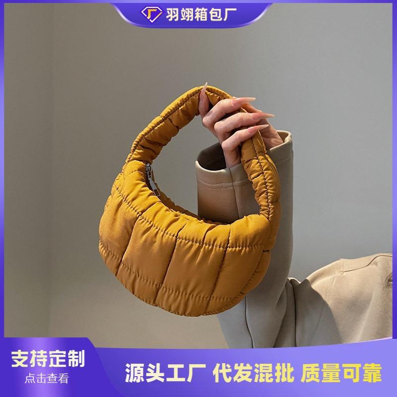 Mini cloud bag rhombus new simple down bag handbag mini small bag mobile phone bag