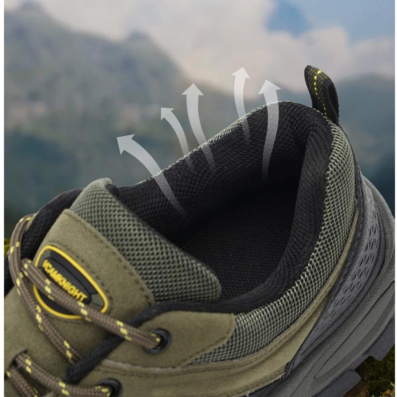Men's Hiking Shoes Non-slip Comfy Mountain Climbing Shoes Waterproof Wear-resistant Lightweight Outdoor Sporty Classics Sneakers