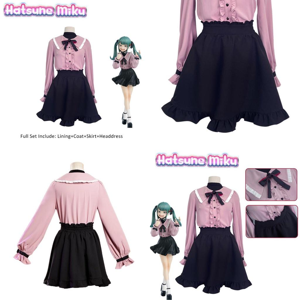 Hatsune Miku Vampira Cosplay Fantasia Vestido Uniforme Roupa Festa a Fantasia de Halloween