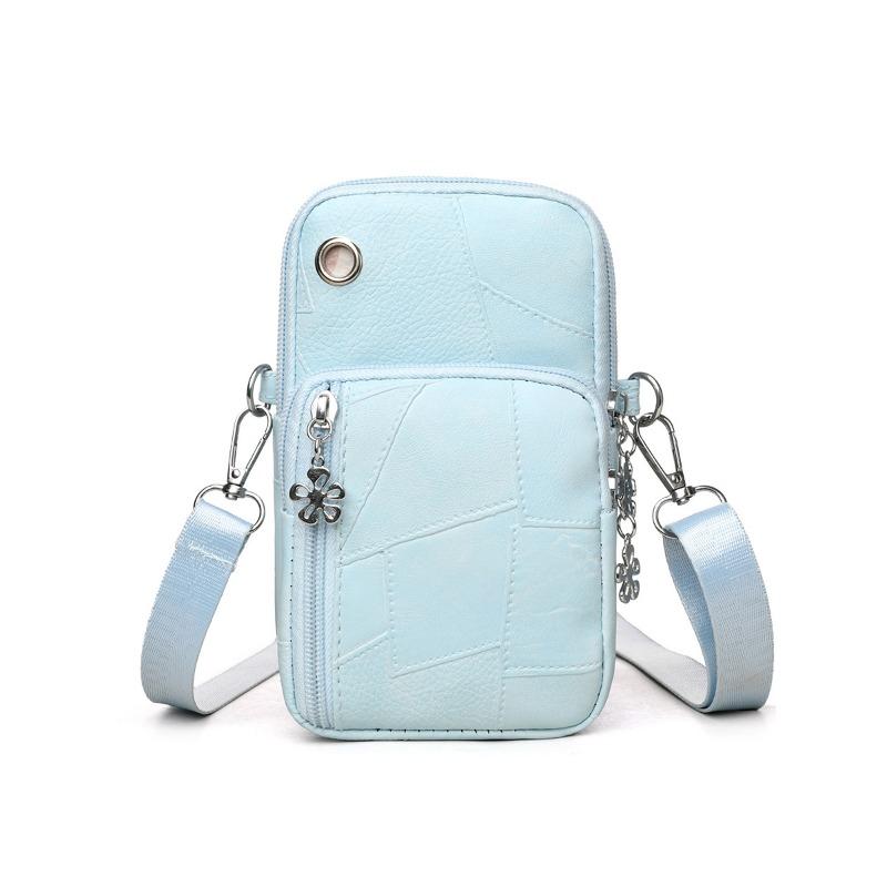 

New Korean Phone Bag Fashion Minimalist Versatile Mini Small Bag Phone Pouch Vertical Wristlet Coin Purse аква голубой