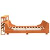 Solid Wood Bed Without Mattress Wax Brown 150 X 200 Cm Pine Wood