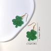 Green Clover Earrings Earrings Small Fresh Pastoral Acrylic Material Exquisite Small Earrings