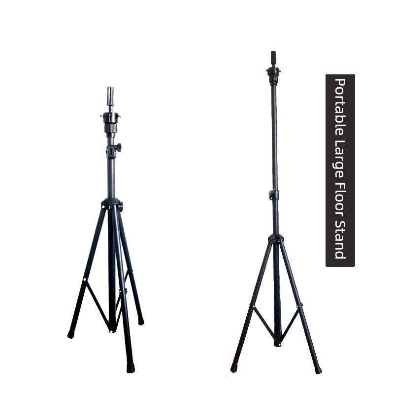 

Barber Shop Hair Salon Large Tripod Hair Mannequin Head Special Floor-Type Tripod Wig Model Head Backpack Rack Frosted Black foreign trade model floor bracket