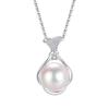 S925 Silver Australian White Shell Pearl Pendant with High Luster – Women's Niche Design, High-End DIY Accessory