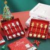 Christmas Stainless Steel Spoons Elk Christmas Tree Dessert Coffee Spoon Nordic style Kitchen Decorations Present for Holiday