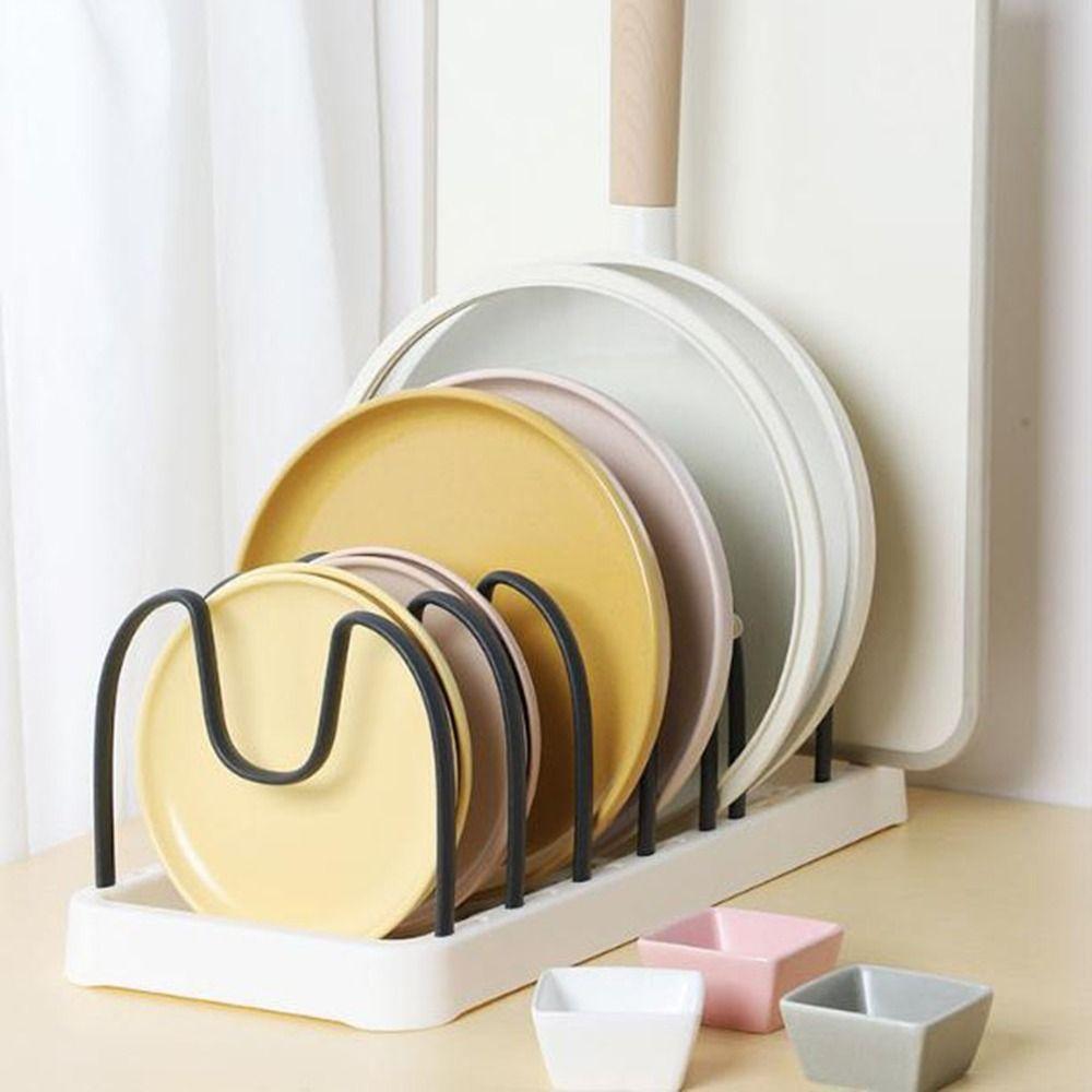 U-shaped Pot Lid Rack Adjustable Cutlery Storage Rack Multifunctional Pot Lid Holder  Kitchen