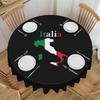 Round Fitted Italy Map Flag Table Cloth Oilproof Tablecloth 60 Inches Table Cover for Kitchen Dinning