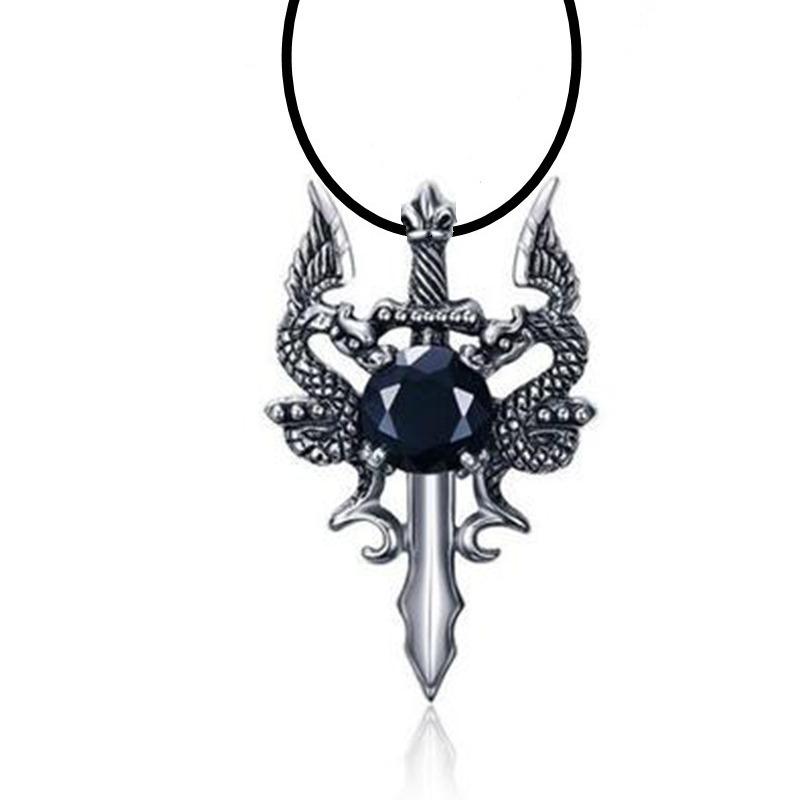 Skull Necklace Men, Pendant Pendant, Sweater Chain Trinkets, Titanium Steel Heart